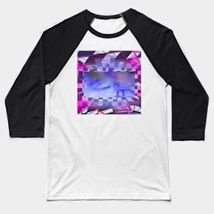 Centipede “Vaporwave” (Grainy Blueish Purple & Pink) Baseball T-Shirt